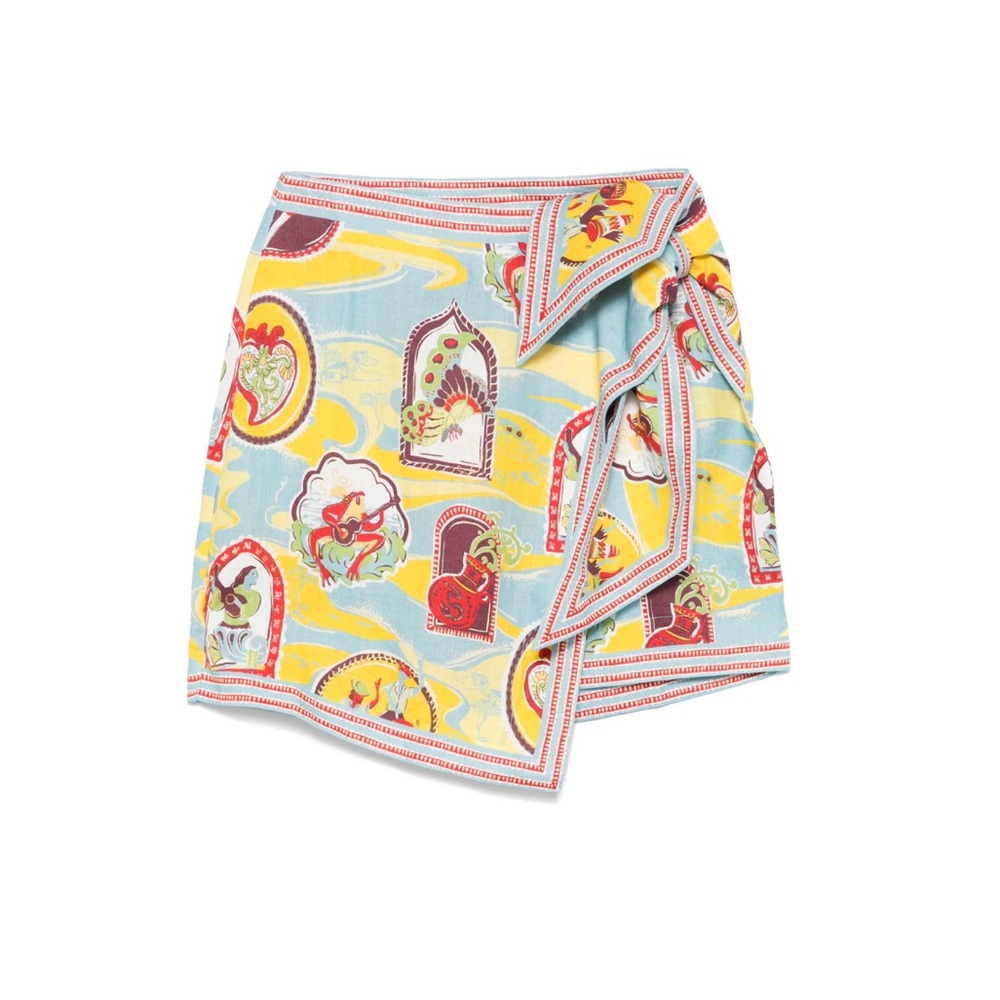 Alemais Multicolor Patterned Mini Skirt